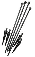 Staketstolpe Stål Svart 106 cm